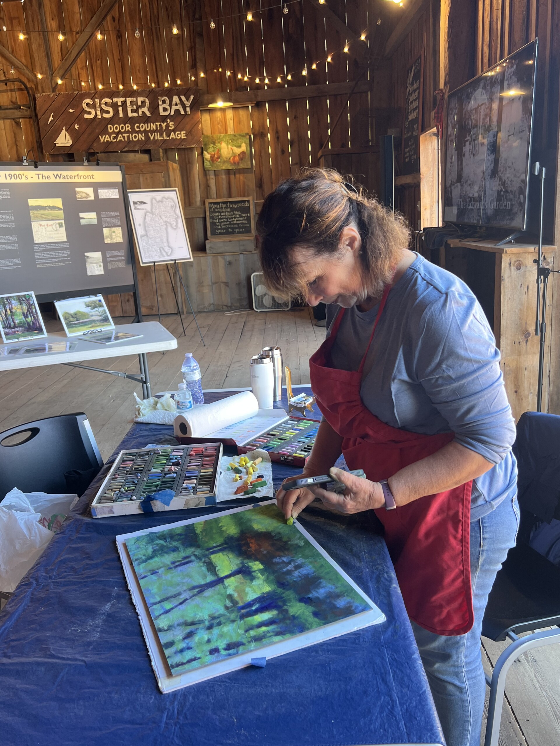 Heritage Program - Fossils, plus watercolor artist, Dianne Saron, at Open Aire Market